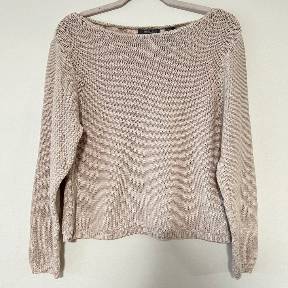 Iiz claiborne women’s knit top sweater size XL Beige